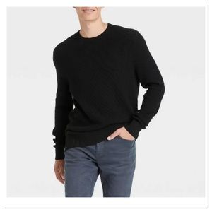 Men’s Black Crewneck Pullover Sweater Goodfellow & Co